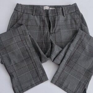 A New Day Women's Tapered Ankle Pants in Gray Plaid with Magenta